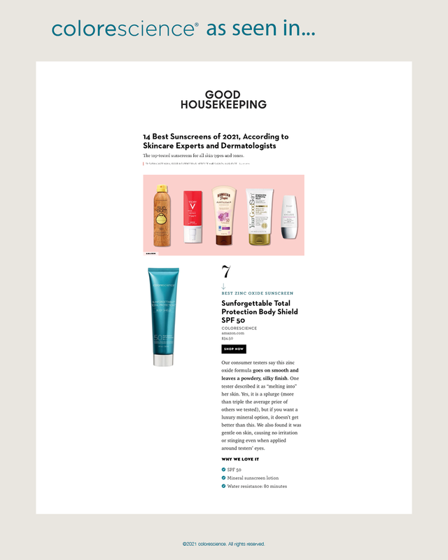 Recognized as Best Zinc Oxide Sunscreen