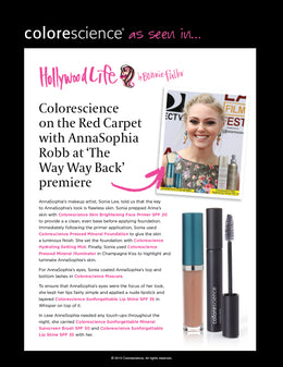 Colorescience On The Red Carpet with AnnaSophia Robb
