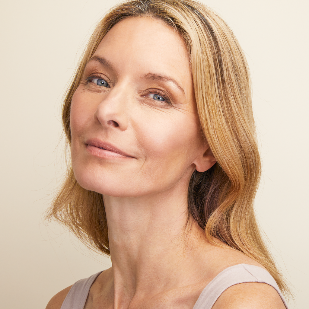 model with fair skintone wearing Face Shield Classic || all