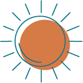 sun orange icon