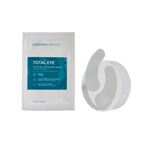 total eye hydrogel masks in packaging and one paid of mask outside of packaging || hide