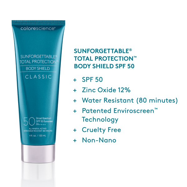 Sunforgettable® Total Protection™ Body Shield Classic SPF 50 info