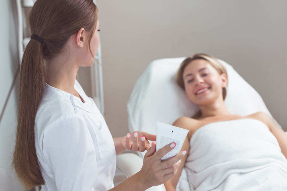 Dermatologist recommending skin care products 