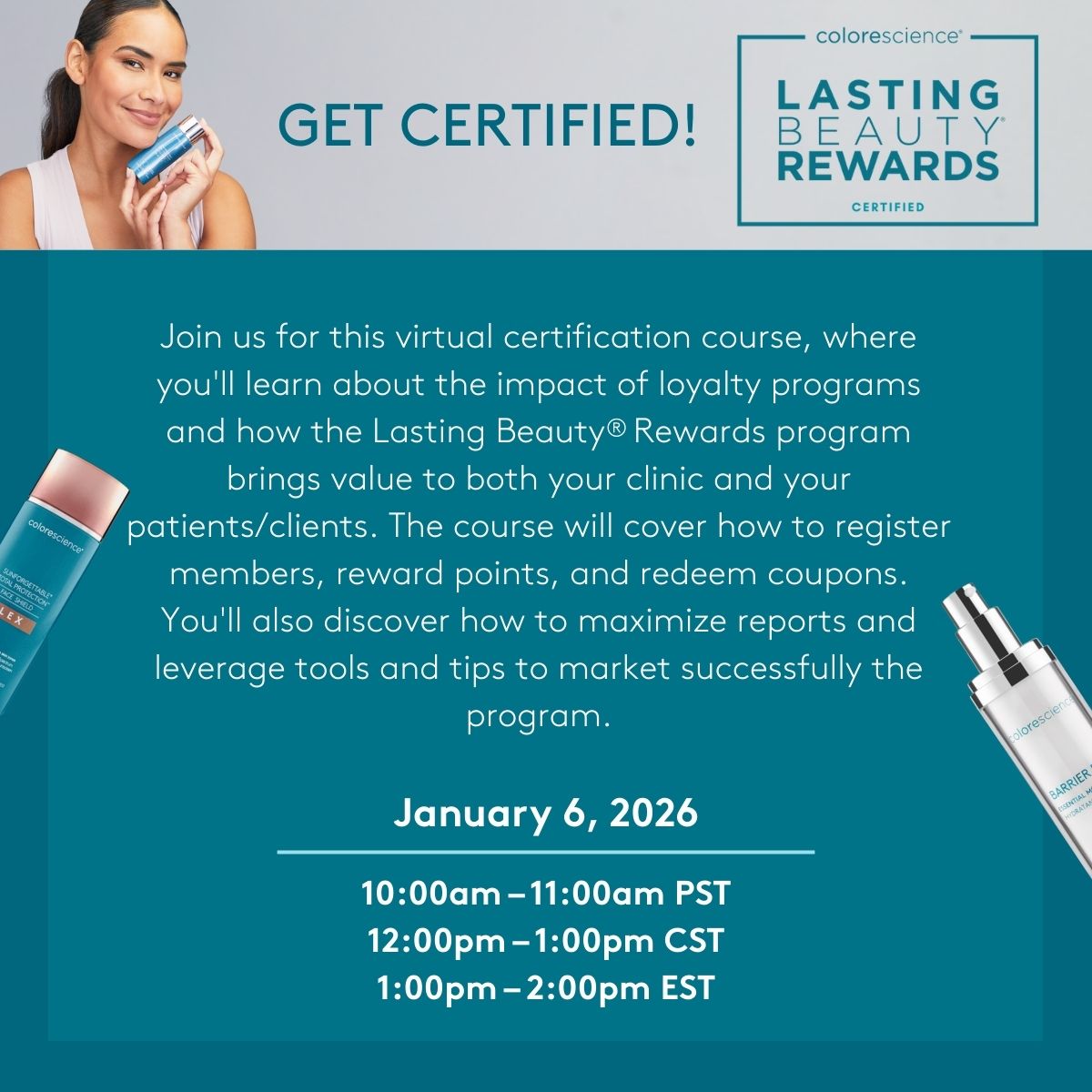 Lasting Beauty® Rewards National Certification Course