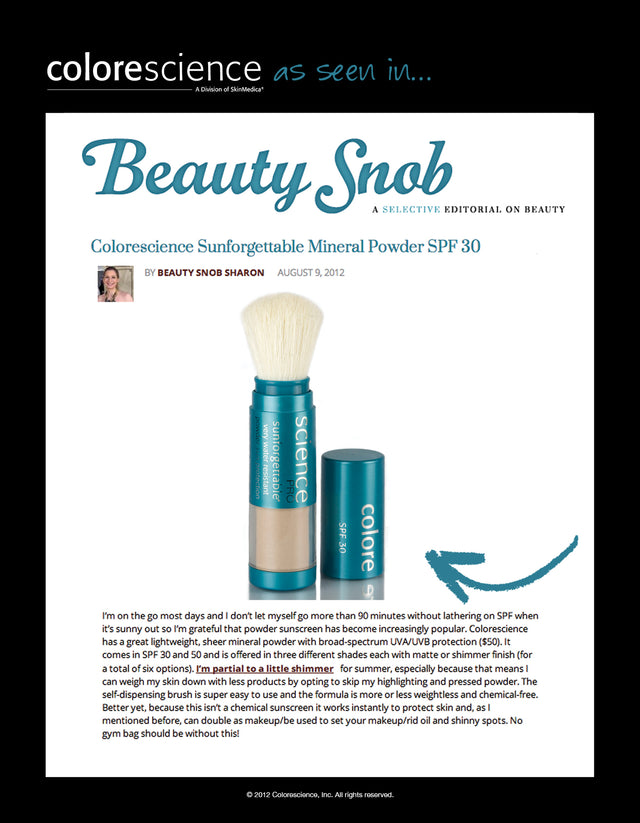 Sunforgettable on BeautySnob.com