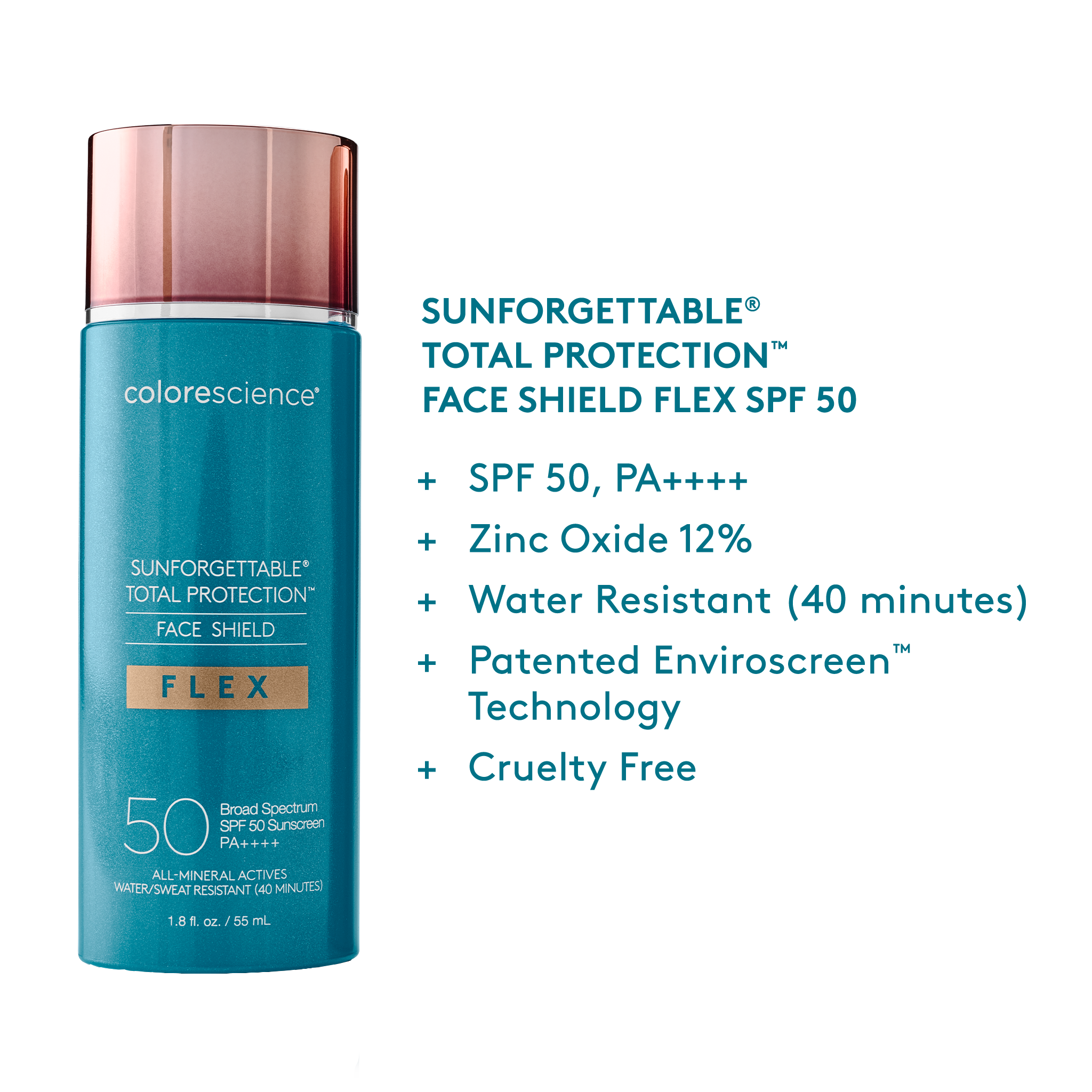 Sunforgettable® Total Protection™ Face Shield Flex SPF 50 information || all