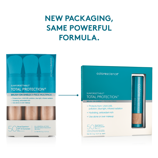 Sunforgettable® Total Protection™ Brush-on Shield SPF 50 Multipack SPF packaging update