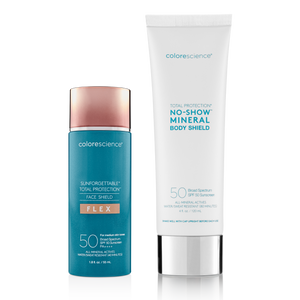 Sunforgettable® Total Protection™ Face Shield Flex SPF 50 and Body Shield Classic SPF 50 || all