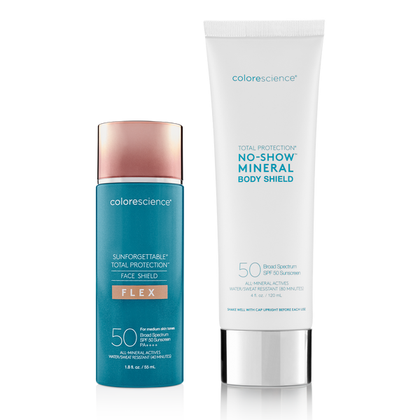 Sunforgettable® Total Protection™ Face Shield Flex SPF 50 and Body Shield Classic SPF 50