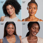 top row: two models wearing Tan, bottom row: two models wearing Deep || all
