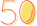 number 50 icon with lemon for zero