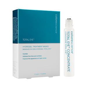 Total Eye Hydrogel Treatment Masks (in box) and Concentrate Serum (open) || all
