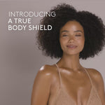 Video of model applying body shield glow mineral sunscreen