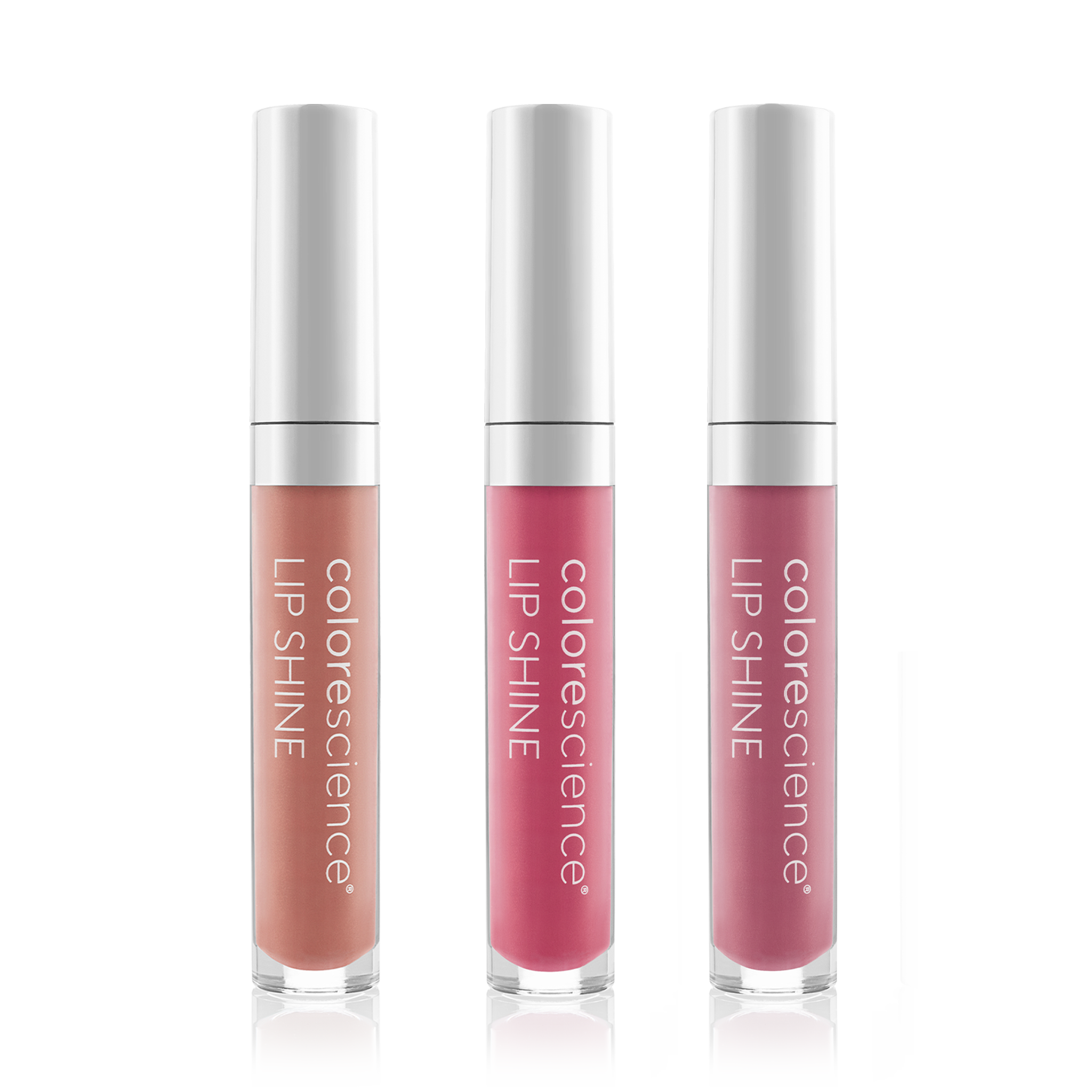 Lip Shine SPF 35: Champagne, Pink, and Rose || all