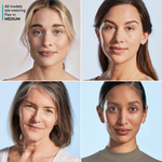 four female models wearing Face Shield SPF 50 Flex in Medium Shade || all