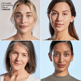 four female models wearing Face Shield SPF 50 Flex in Medium Shade