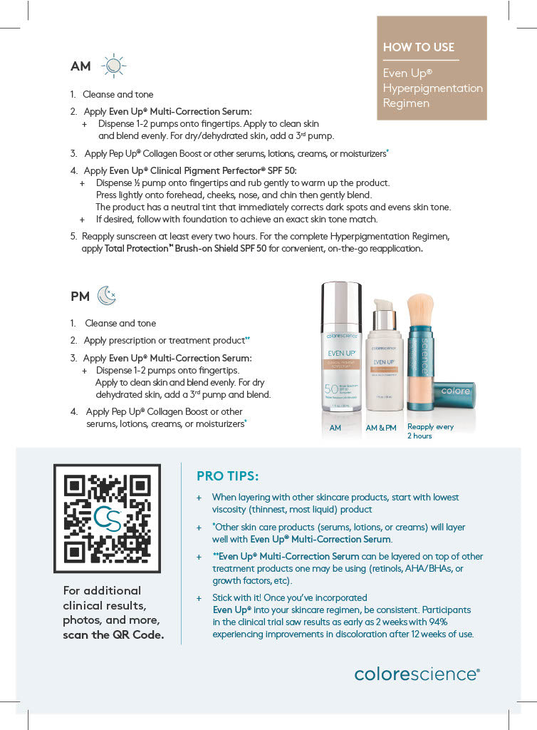 How to Use Even Up Regimen Card