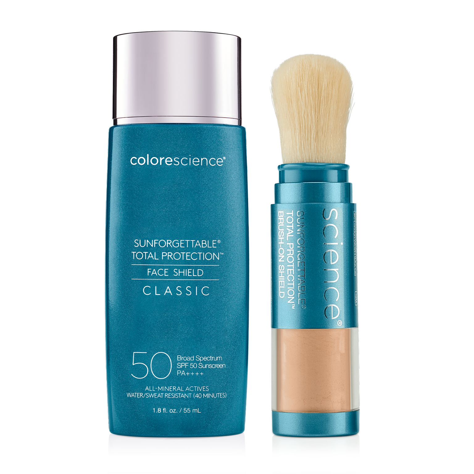 Sunforgettable® Total Protection™ Face Shield Classic SPF 50 and Brush-On Shield SPF 50 || all