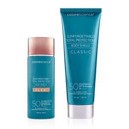 Sunforgettable® Total Protection™ Face Shield Flex SPF 50 and Body Shield Classic SPF 50