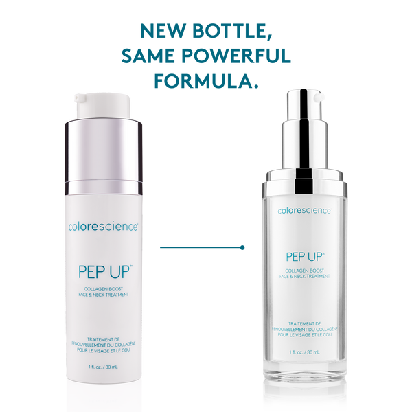 new bottle, same formula. Pep Up Collagen Boost Face & Neck Serum