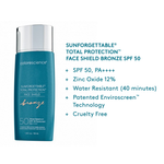 Sunforgettable® Total Protection™ Face Shield Bronze SPF 50 SPF info || all