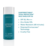 Sunforgettable® Total Protection™ Face Shield SPF 50 SPF info || all